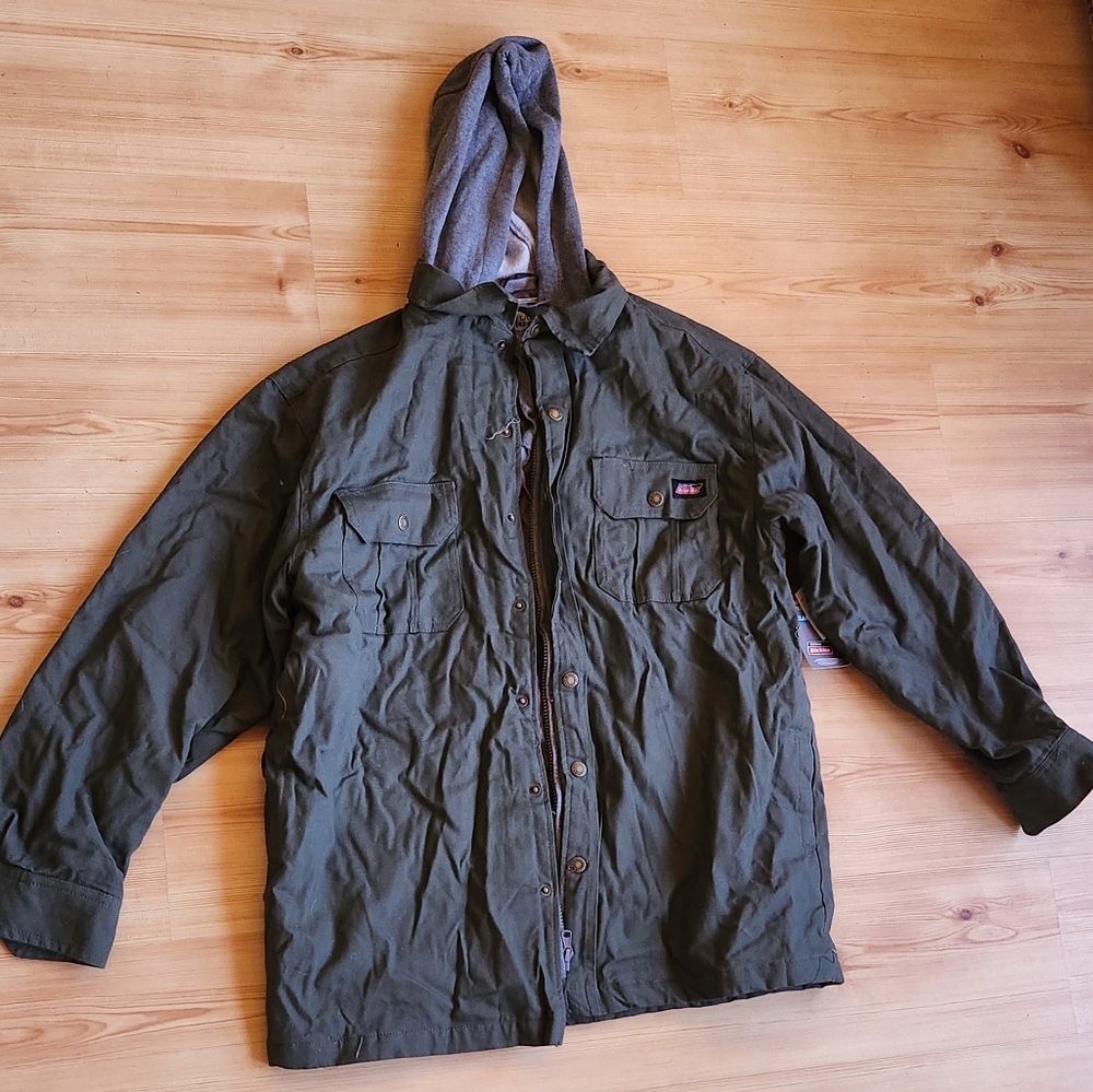 Dickies relaxed fit canvas lined shirt new